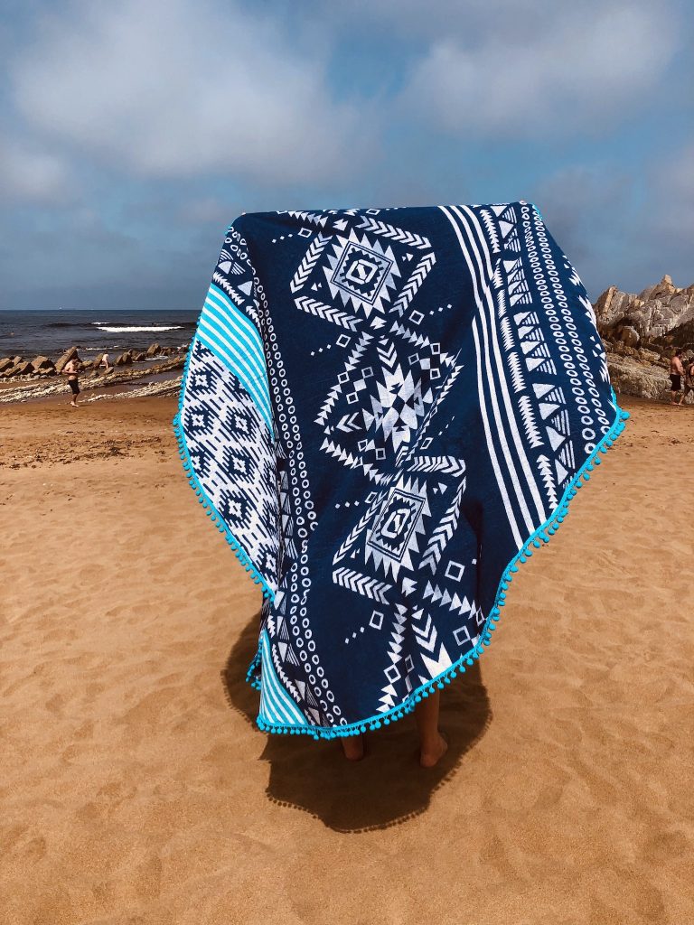 Round Beach Towel standing 2048 pixels